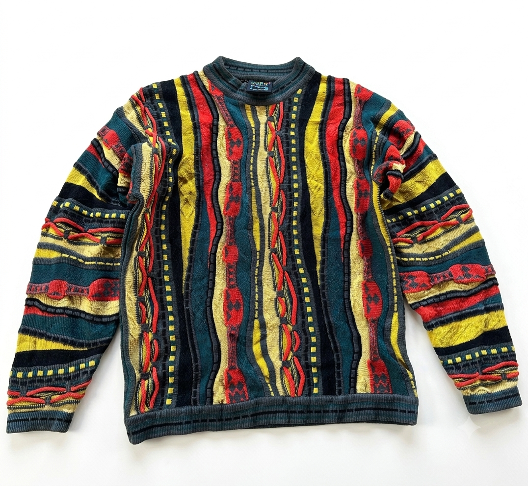 Vintage COOGI Multicolor 3D Knit Sweater